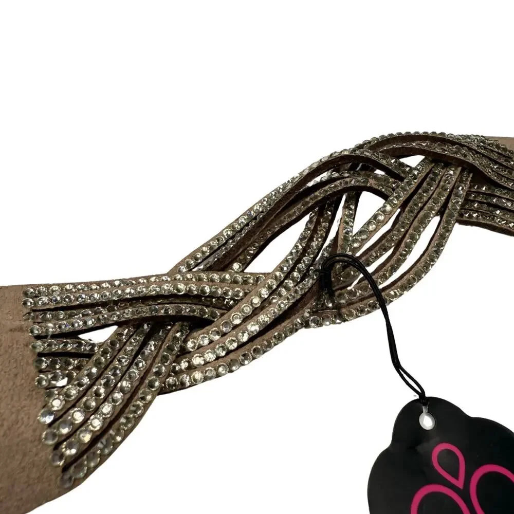 Paparazzi Rhinestone Bring on the Bling Multi-Layer Bracelet Western Boho Brown